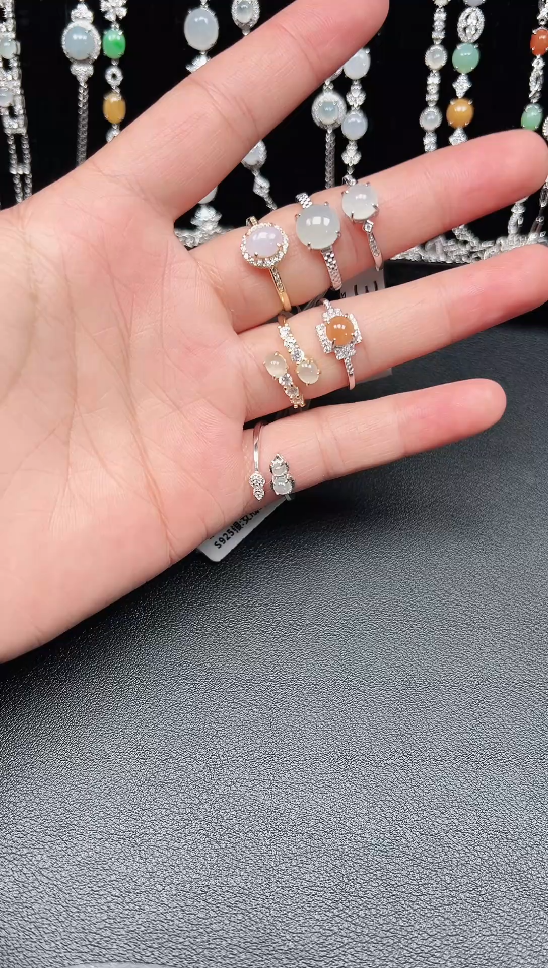 S925银镶嵌缅甸A货翡翠19