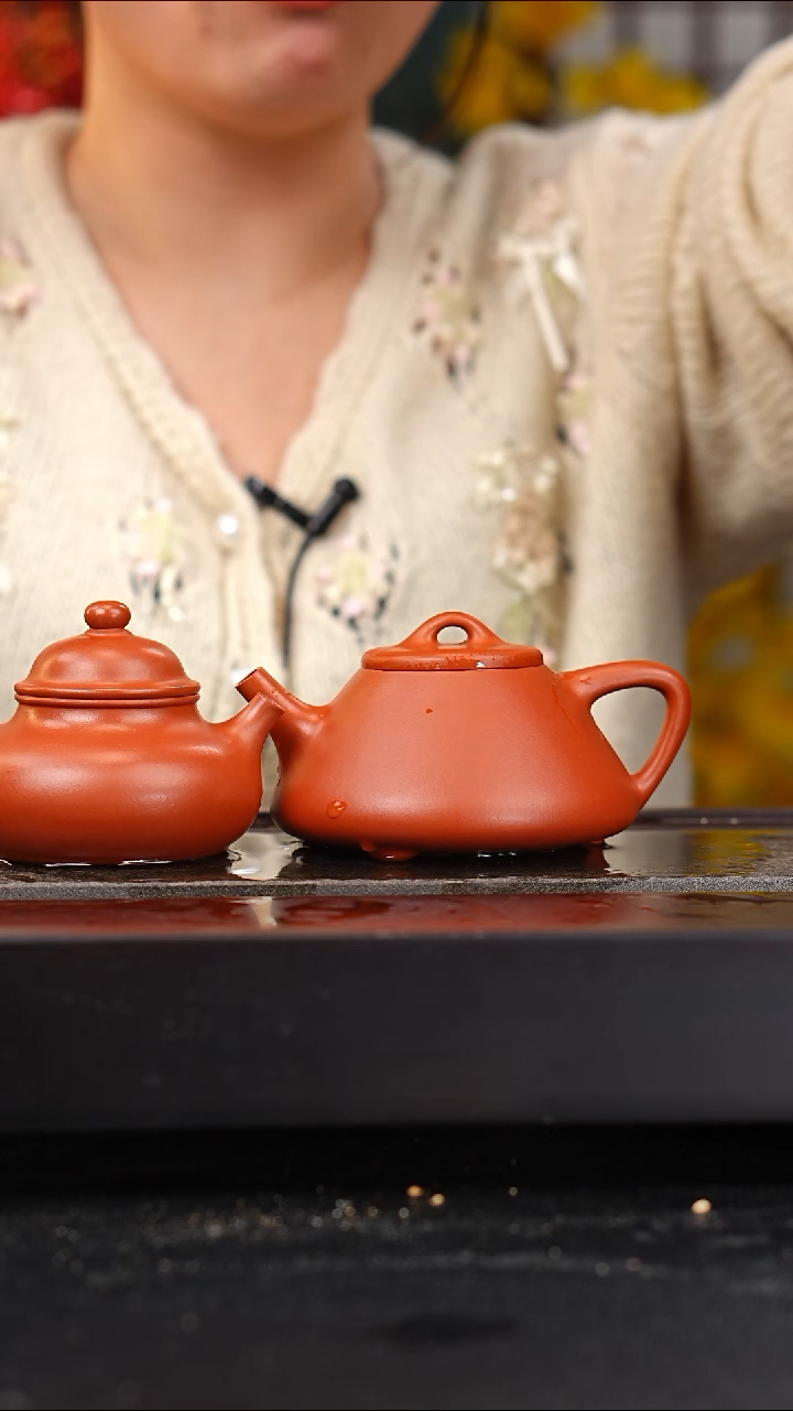茶壶紫砂赵庄朱泥子冶石瓢190cc吴国仙