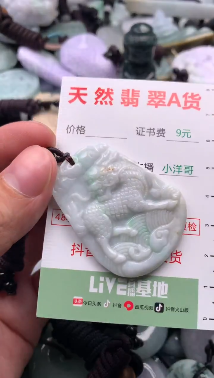 翡翠未镶嵌吊坠(不含链)1