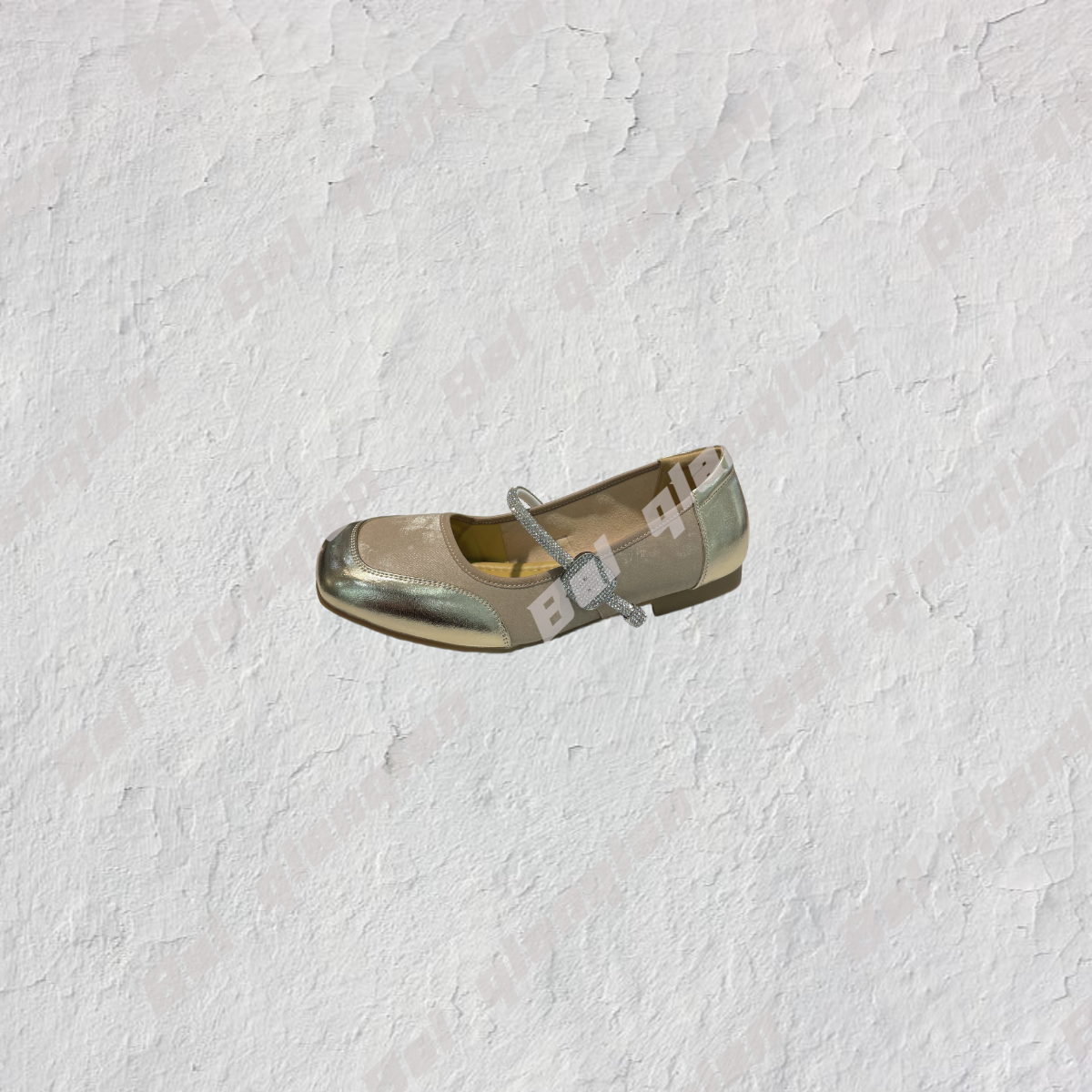 6118 小香风玛丽珍水钻扣带一脚蹬鞋 潮流新款百搭防滑底休闲皮鞋