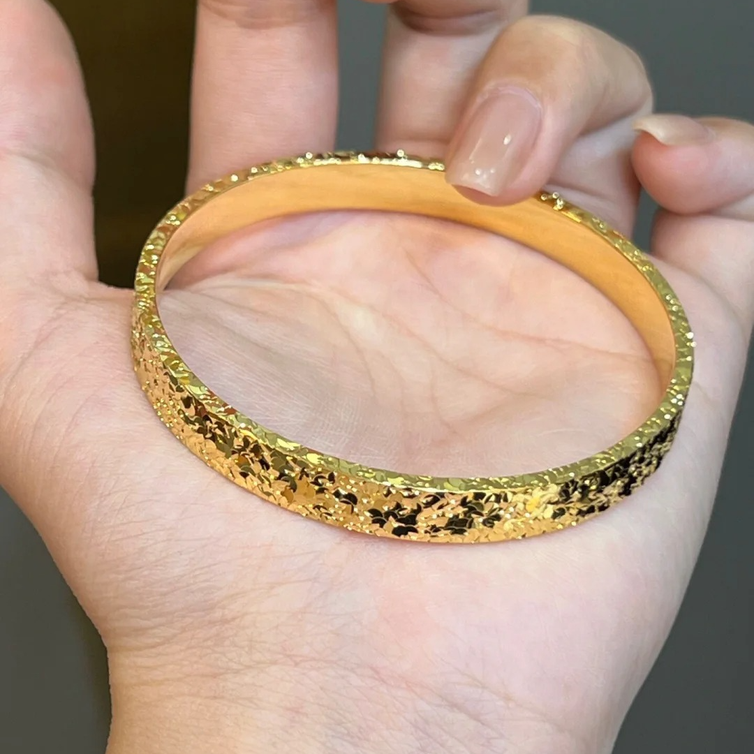 铜合金手镯 碎冰冰手镯气质轻奢时尚复古古法精美传承百搭经典