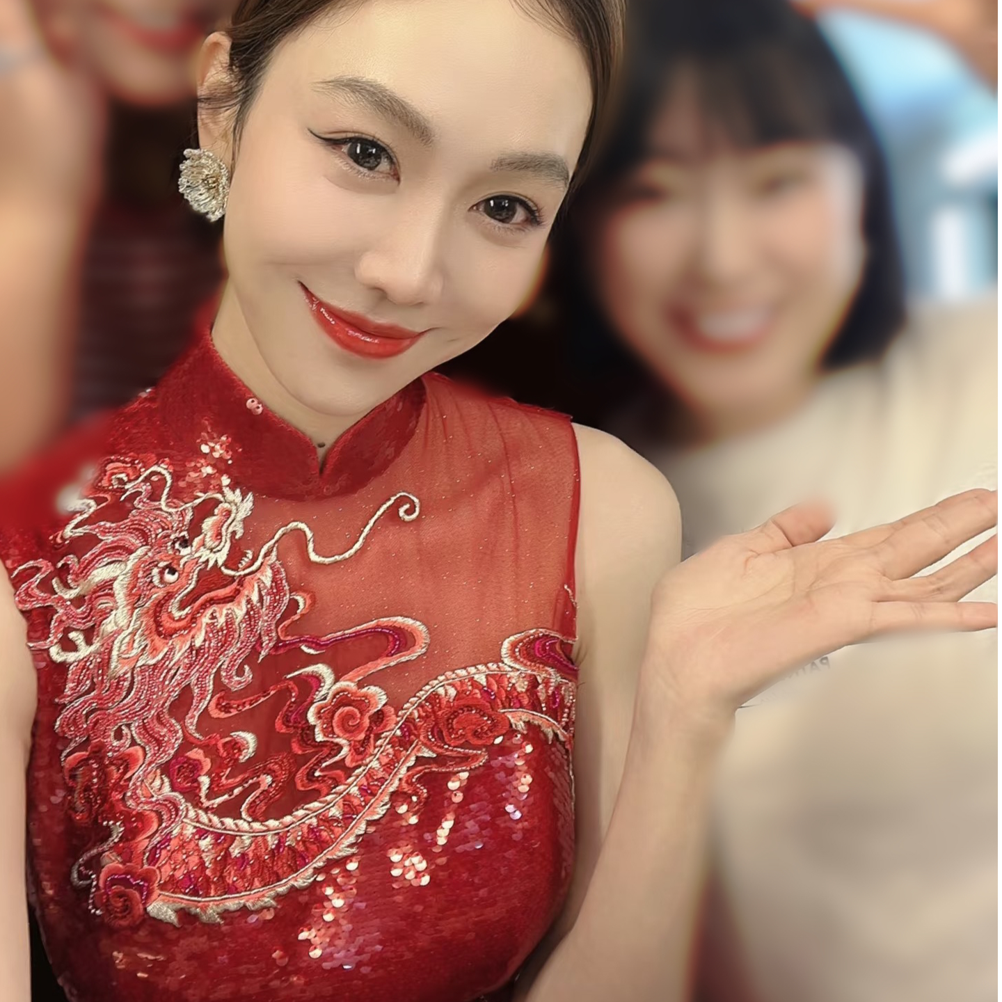 25【姜妍】茧迹原创中式刺绣旗袍「玲珑·红」