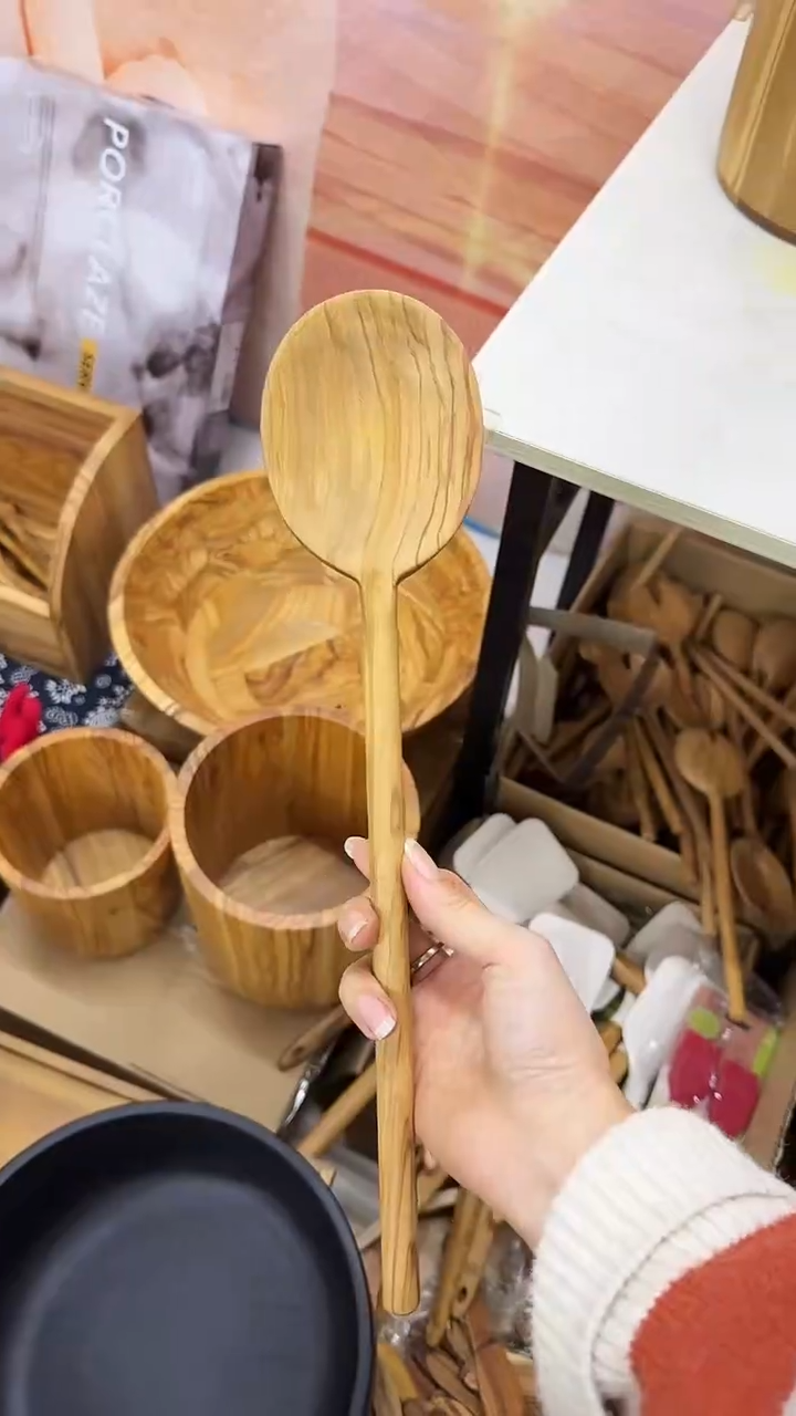橄榄木搅拌勺子一个装