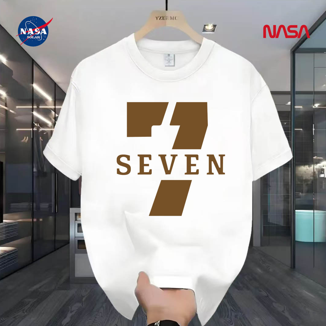 NASA联名纯棉夏季圆领短袖T恤微宽松时尚男女同款休闲百搭010