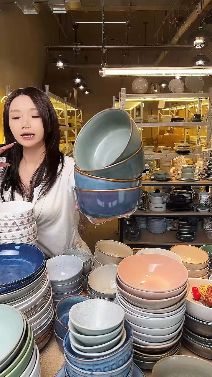 瓷219【瑕疵】外贸尾货窑变釉下彩