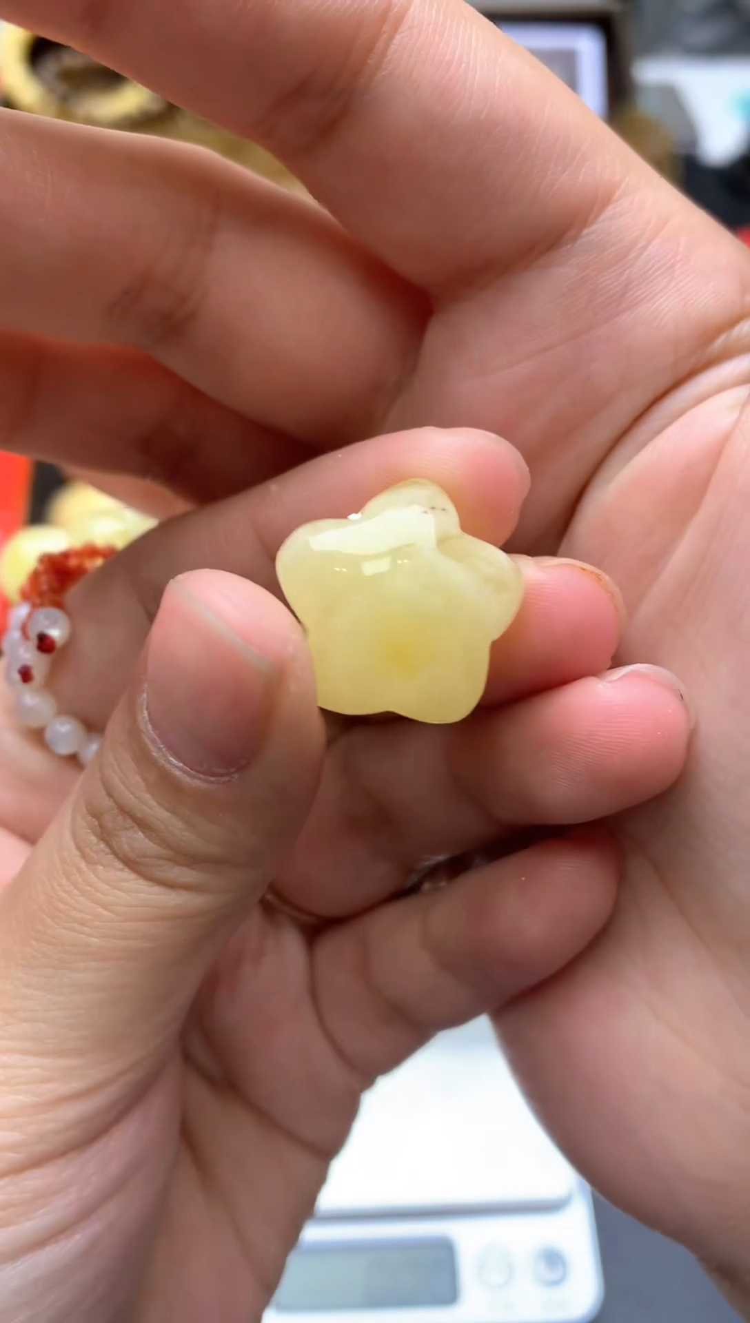 【闪购商品】琥珀珠宝奇石未镶嵌064琥珀蜜蜡微瑕花粉小坑气泡