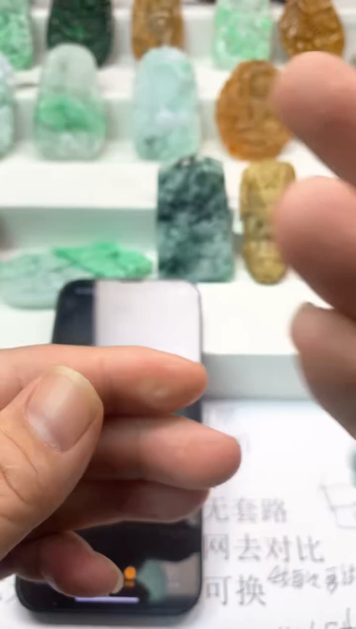 【闪购商品】翡翠颈饰未镶嵌天然A货翡翠天然A货翡翠