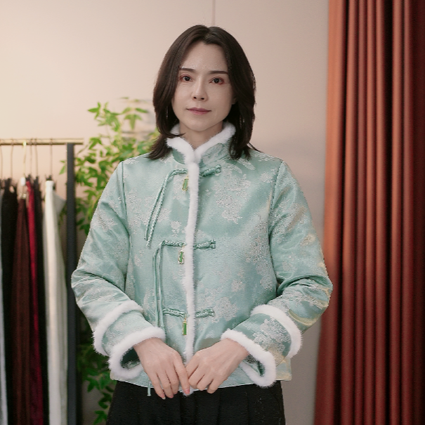 新中式国风毛领外套9580