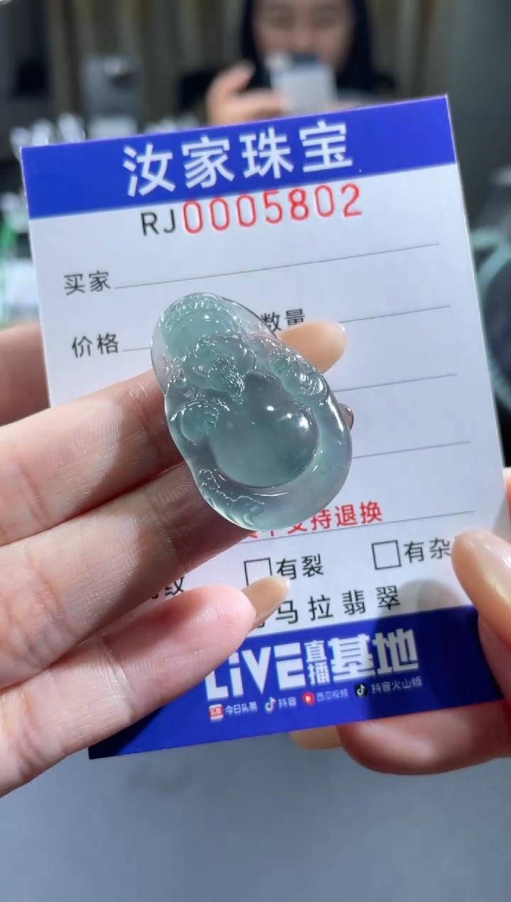 未镶嵌挂件翡翠5802