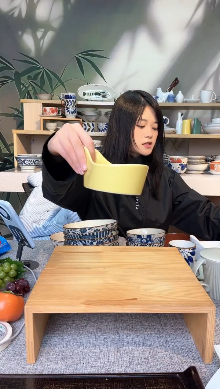 【闪购商品】瓷片）白山　ポケットお玉立（黄）