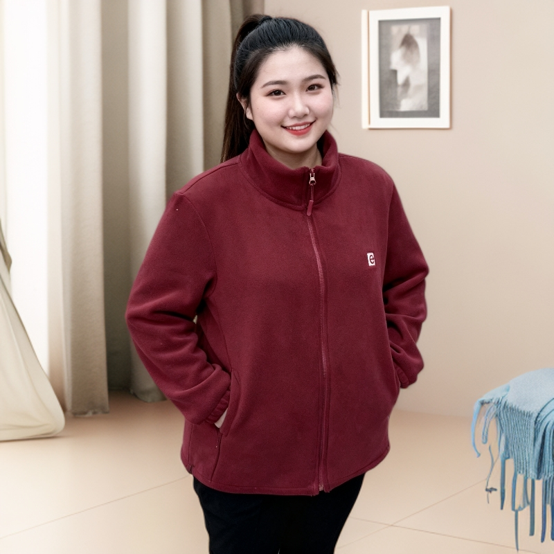 秋冬新款大码立领奥粒绒加厚中老年外套JYMT8835