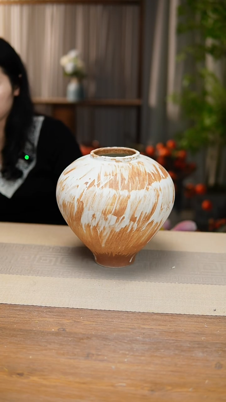 【闪购商品】陶瓷  花器诧寂黄月亮罐