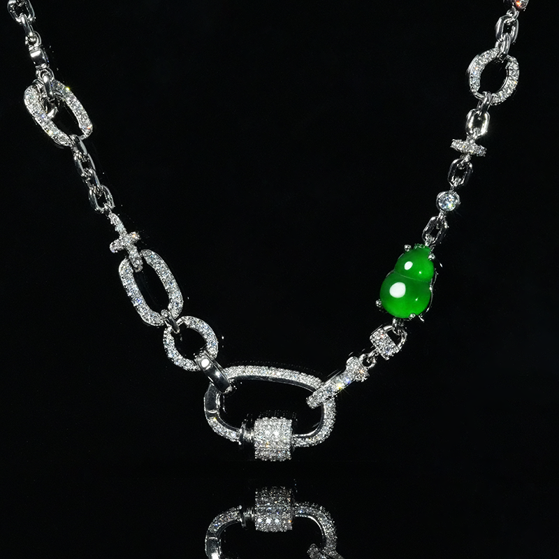 【小胖翡翠】天然翡翠葫芦项链A货轻奢日常百搭女款颈饰-多样性发1