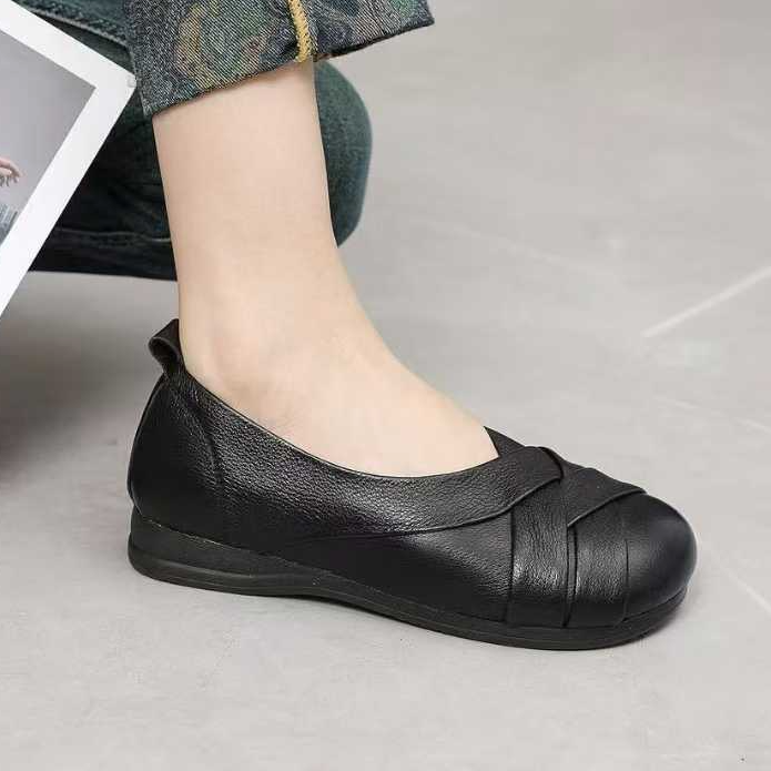 新款牛皮妈妈鞋26257801黑色