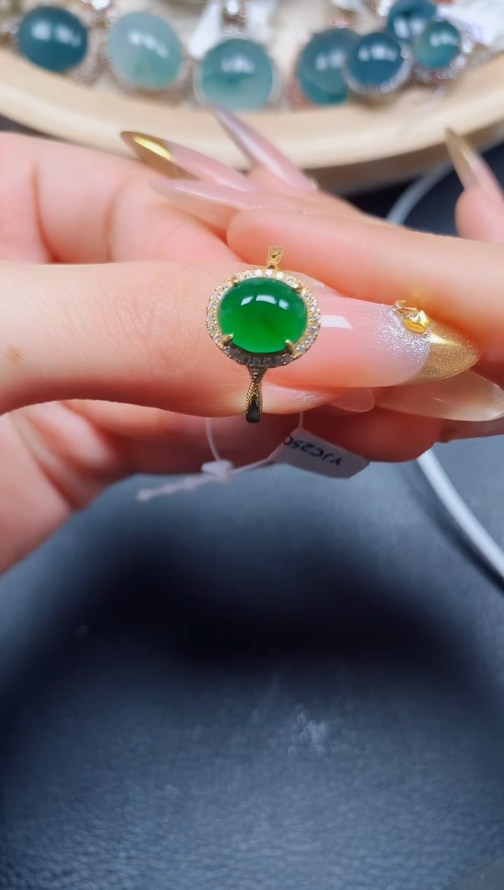 【闪购商品】翡翠戒指银S925镶嵌翡翠