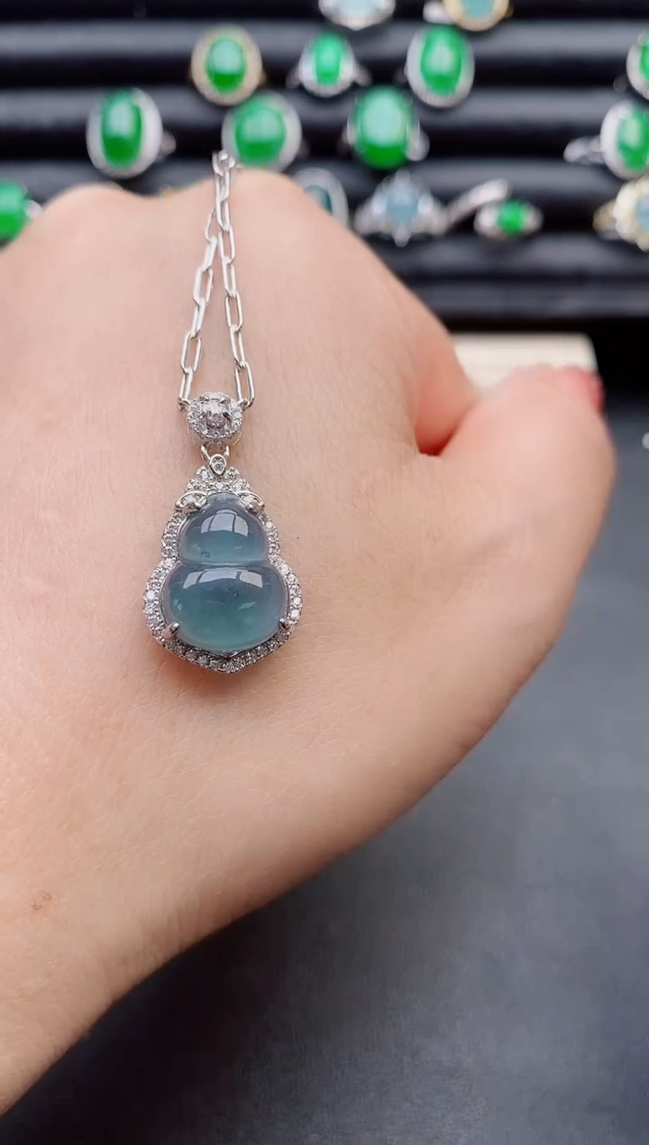 【闪购商品】翡翠项链银S925镶嵌321321