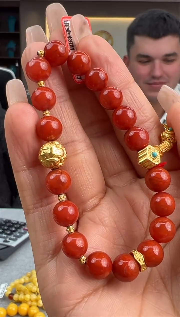 【闪购商品】南红玛瑙手链合金70秒拍号