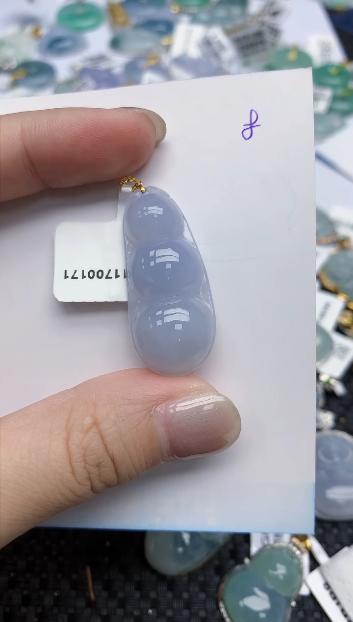 【闪购商品】翡翠颈饰18K金镶嵌天然翡翠A货