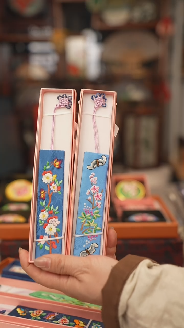 扇子书签吊坠非遗