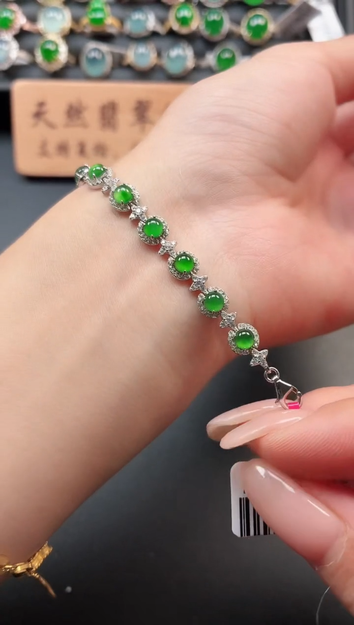 银S925镶嵌戒指翡翠11