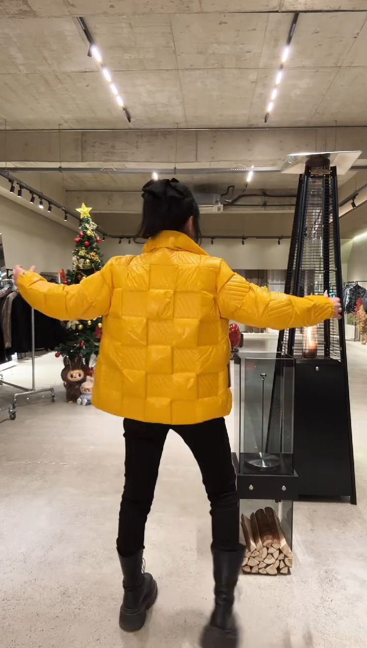 48码（100-130斤）男士俄罗斯方块羽绒服