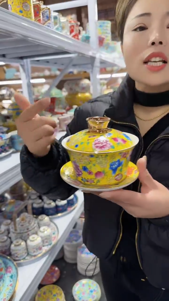 【闪购商品】瓷片盖碗10景德镇陶瓷