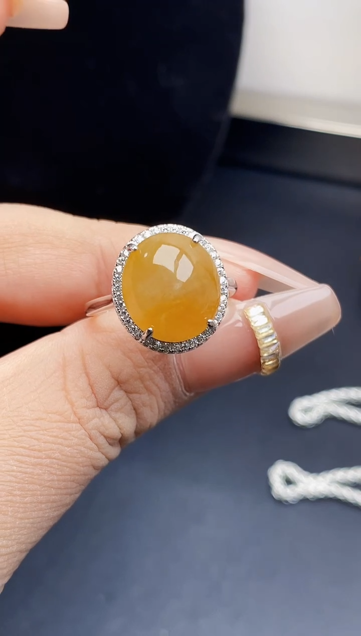 银S925镶嵌戒指翡翠1568