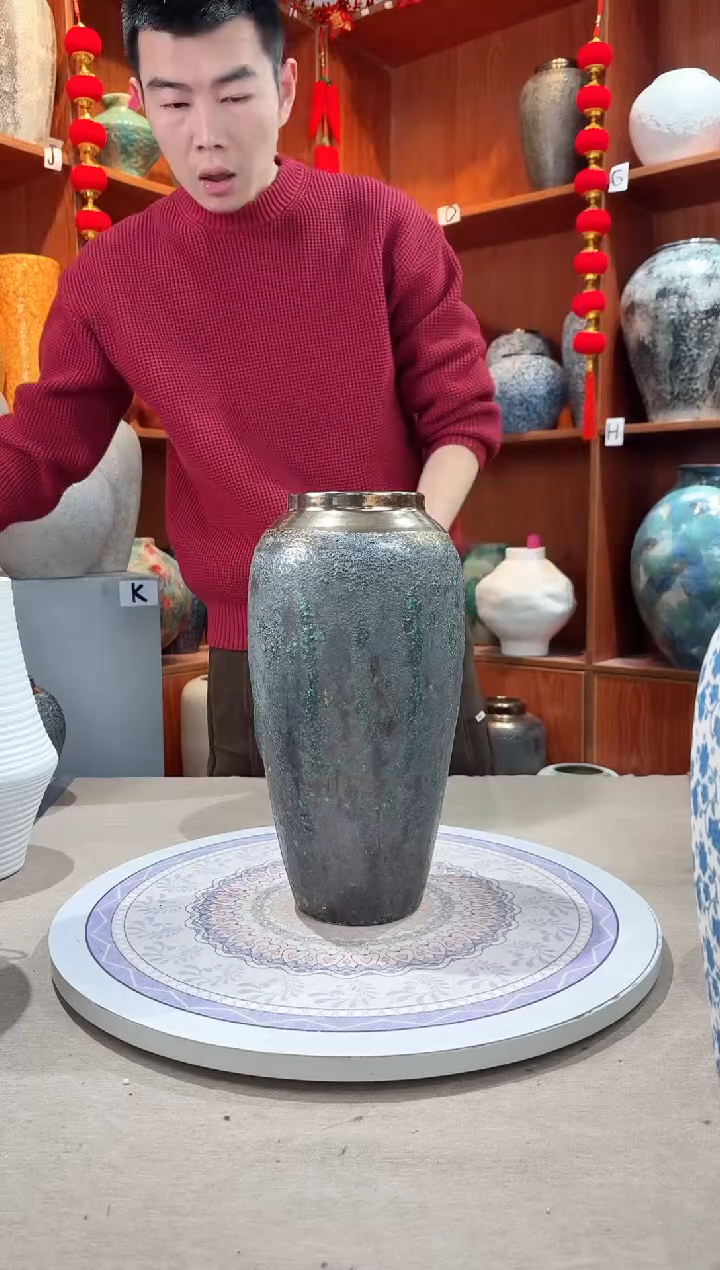 【闪购商品】瓶陶瓷花瓶 无花 青铜大号