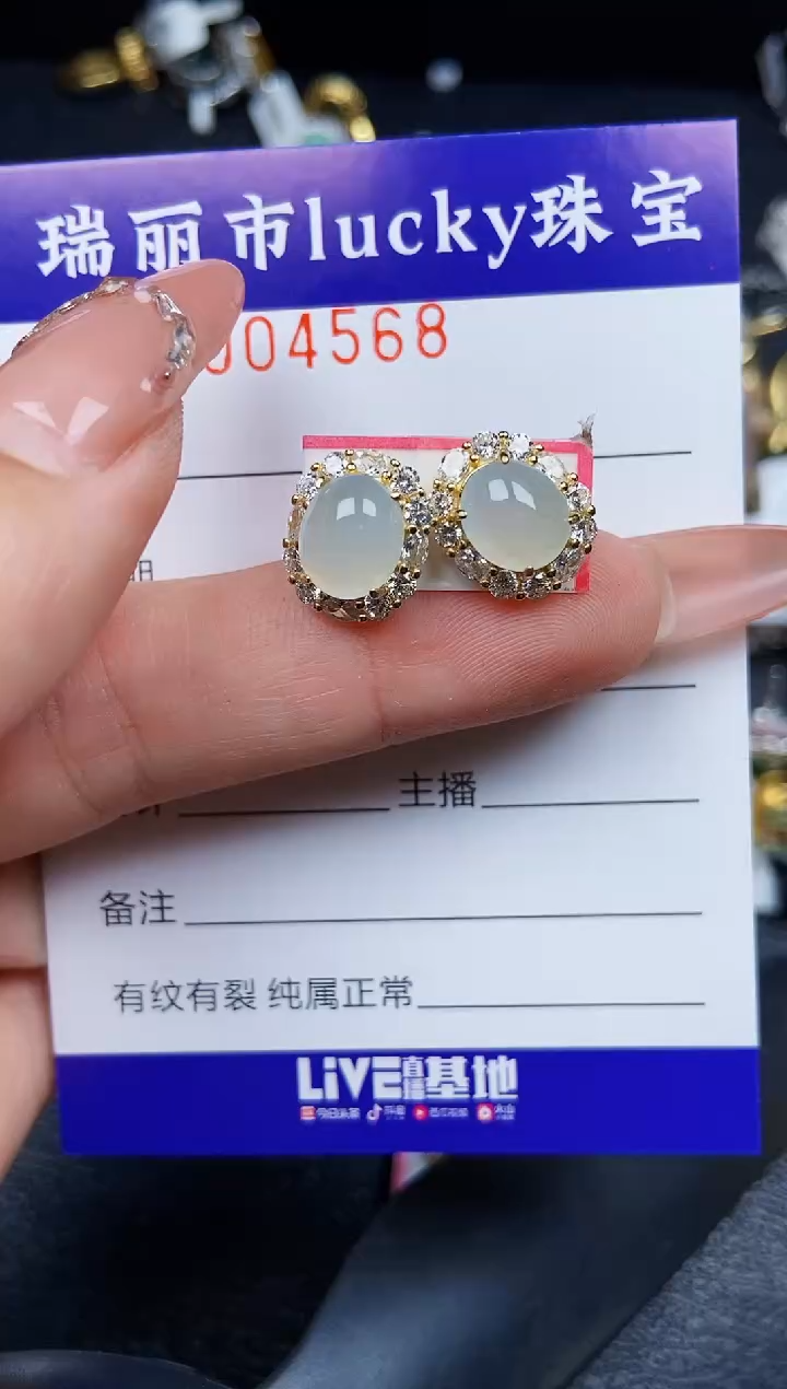 翡翠银S925镶嵌颈饰4568