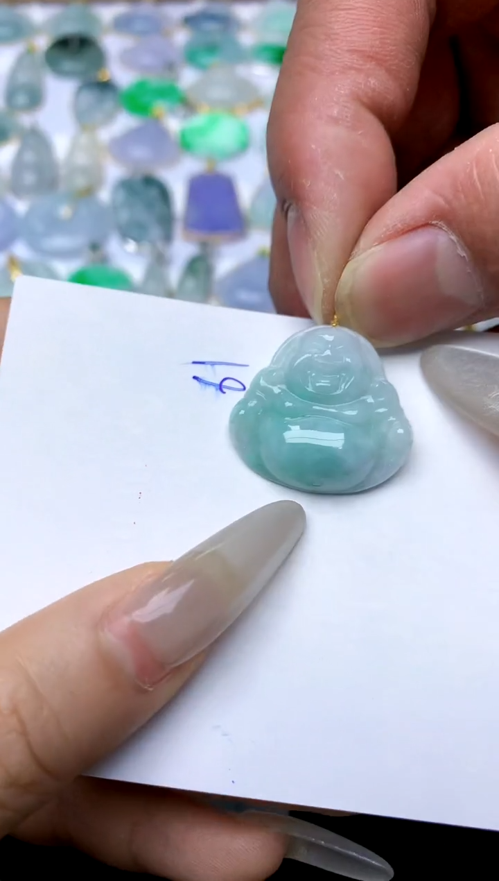 【闪购商品】翡翠颈饰18K金镶嵌61天然A货翡翠