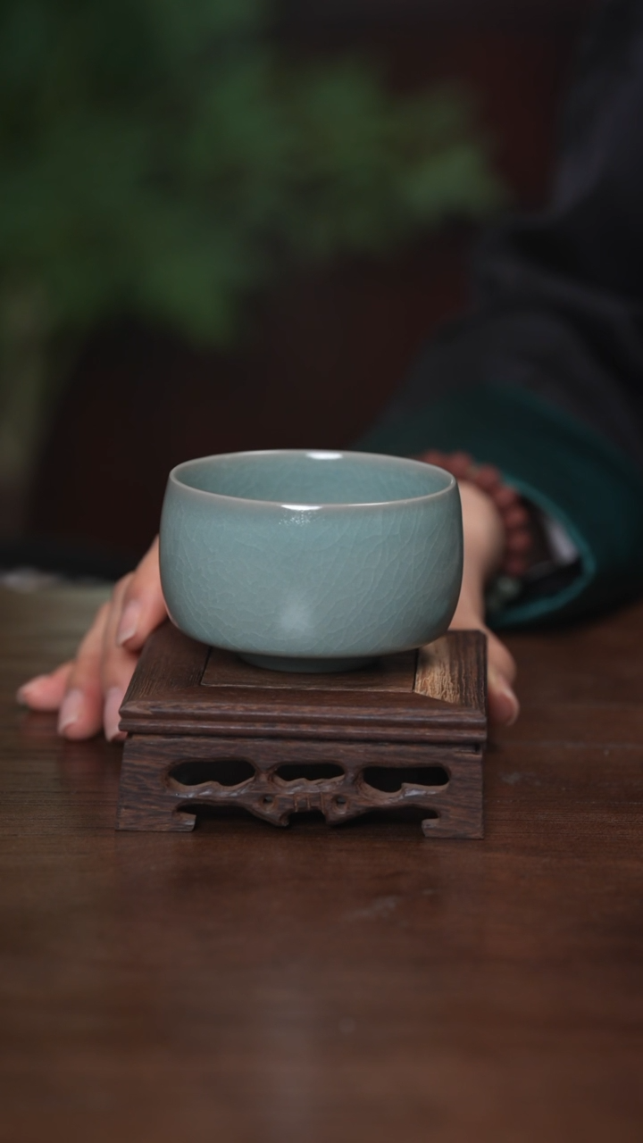 【闪购商品】清凉寺原产地仿古釉手工汝瓷主人杯