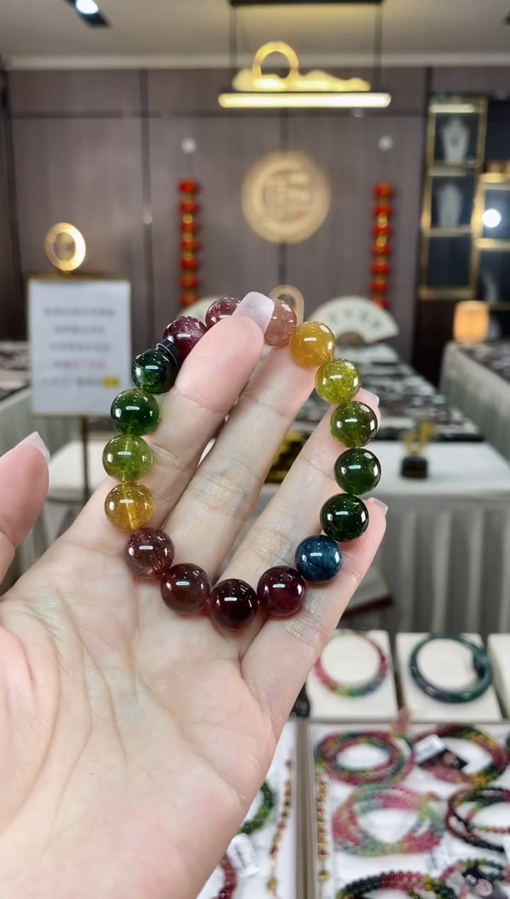 【闪购商品】碧玺单圈手串11mm+未镶嵌（多样性发一条）hon