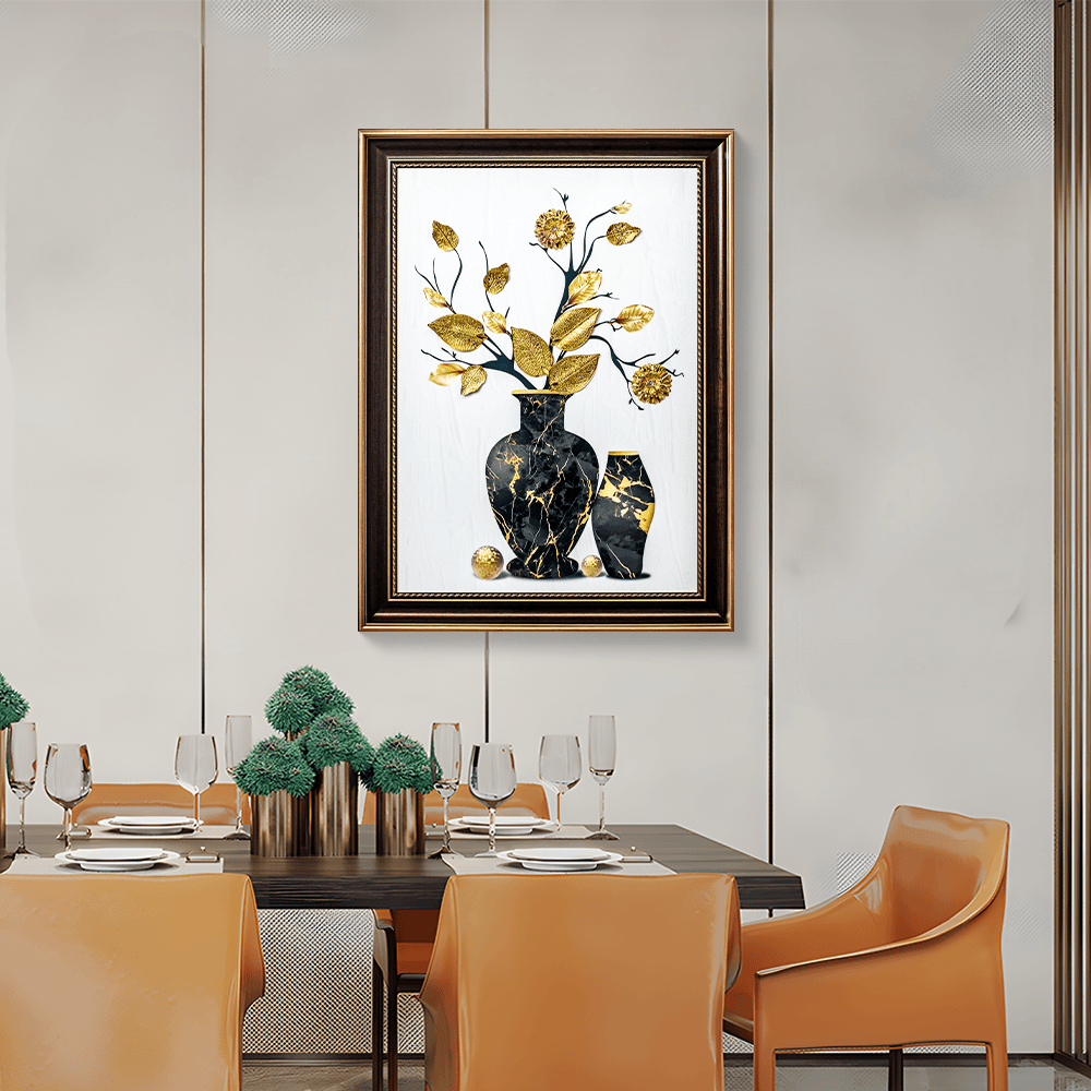 S3590-立体镶嵌实物餐桌背景墙贴钻挂画卧室床头客厅墙画花