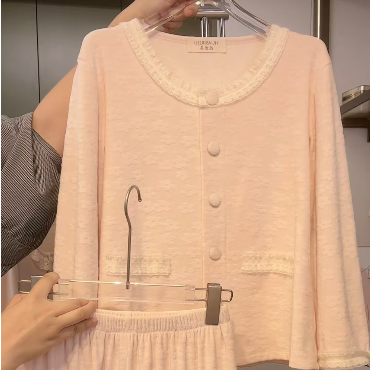 【小香风-浮雕梅花】2025新款海岛绒睡衣女秋冬薄款家居服舒适套装