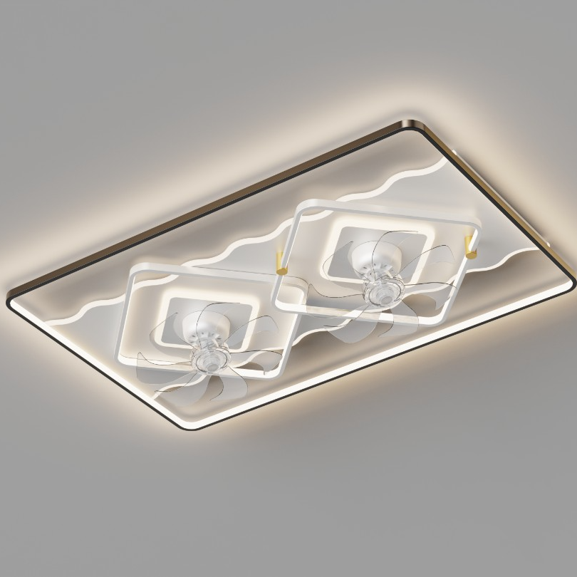 客厅风扇灯2024新款全屋组合套餐吸顶灯具创意个性摇头卧室吊扇灯