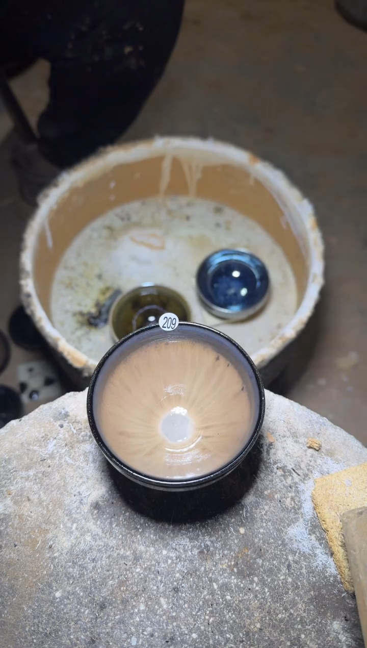 茶盏208号叶明龙窑柴烧作品