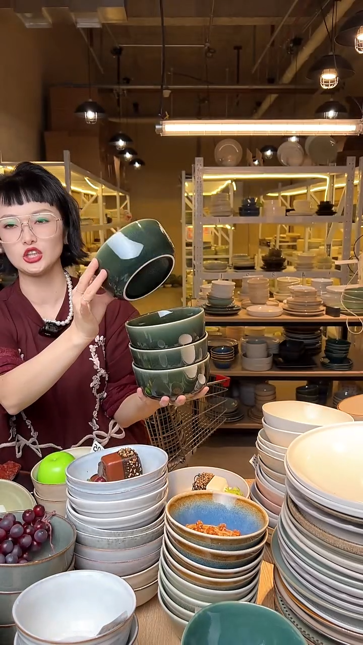 瓷209外贸尾货高温釉下彩陶瓷餐具默认微瑕