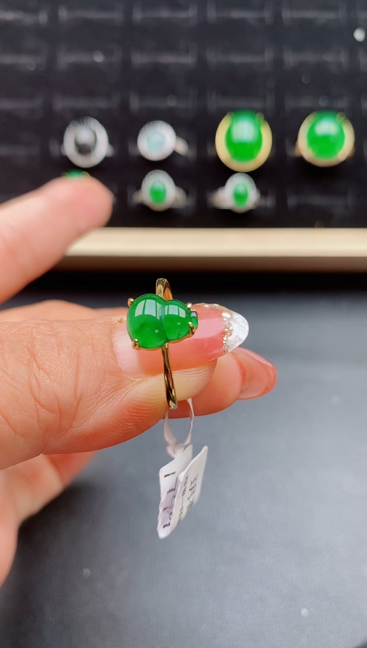 【闪购商品】翡翠戒指银S925镶嵌508505