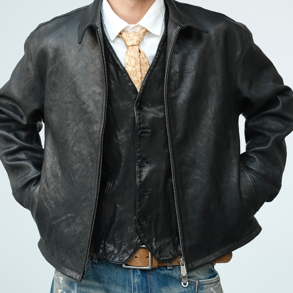 【玩世不恭•马皮】NEIGBORL钊叔制美式潮流复古立领马皮机车夹克