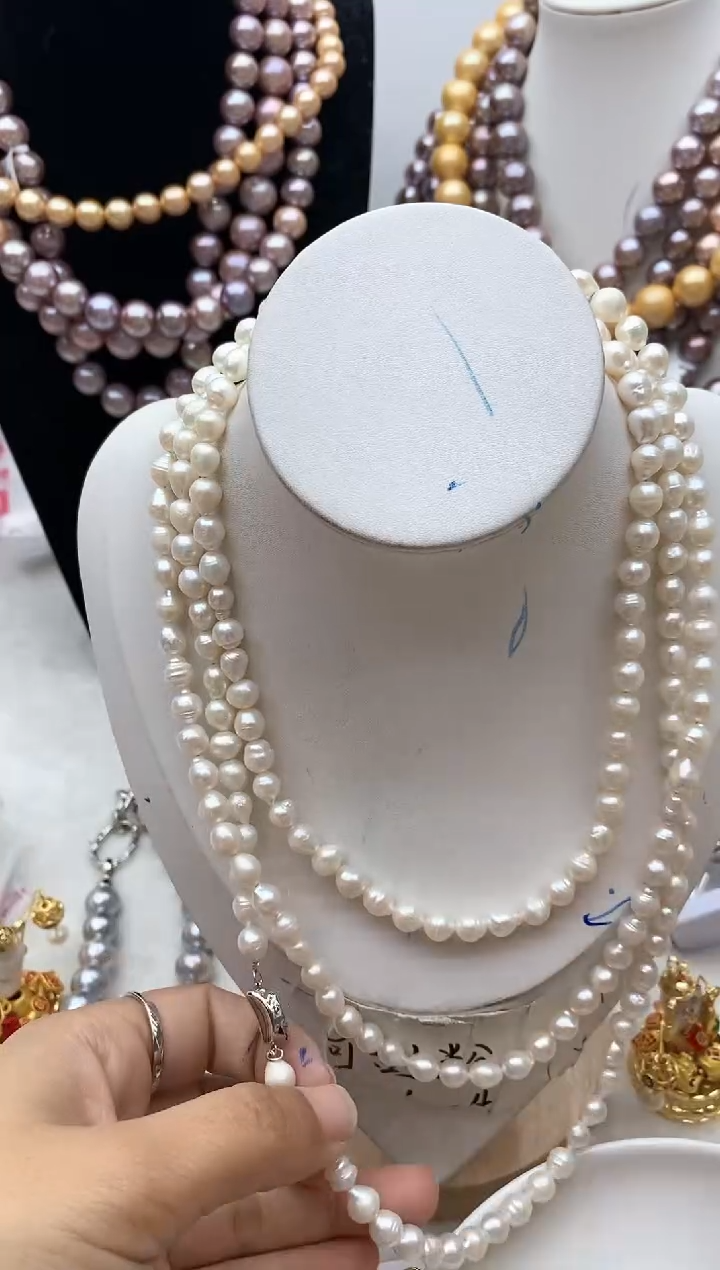 【闪购商品】淡水珍珠颈饰钛钢76