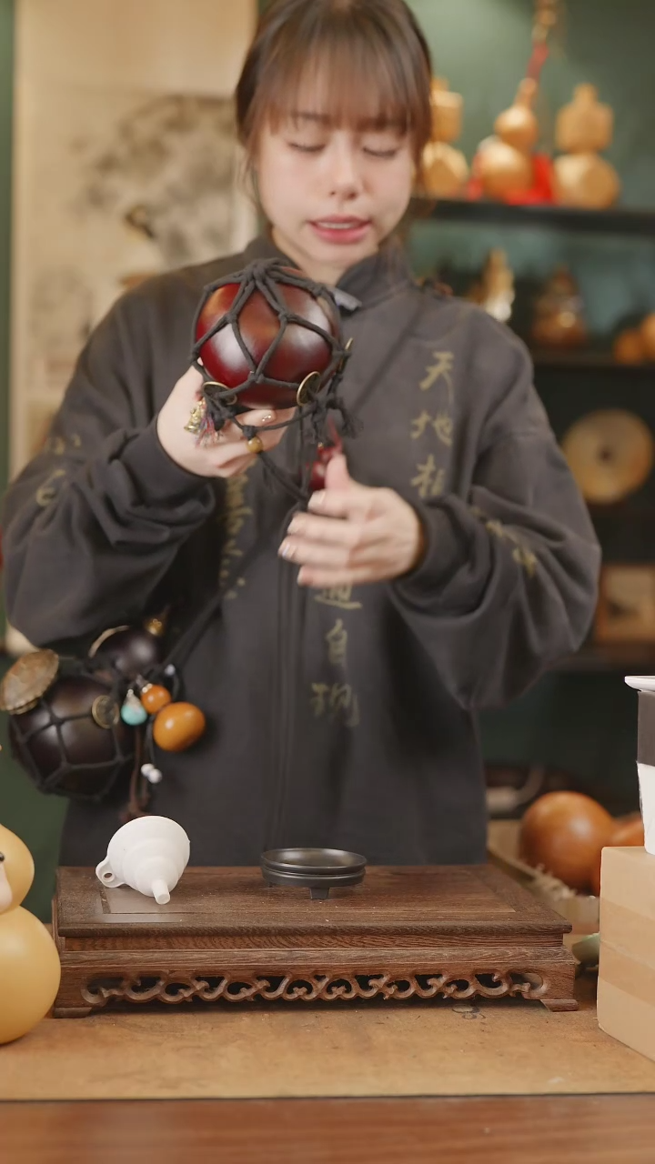 【闪购商品】132号精品天然大漆工艺防渗内胆酒葫芦~