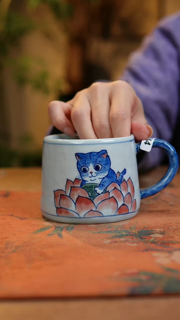 【闪购商品】瓷片1344景德镇手工手绘釉下彩高温瓷