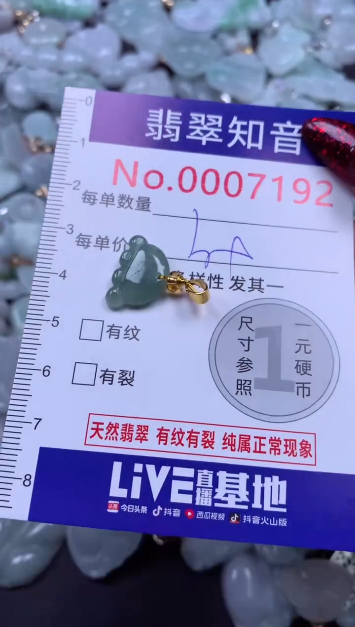 吊坠(不含链)未镶嵌翡翠7192