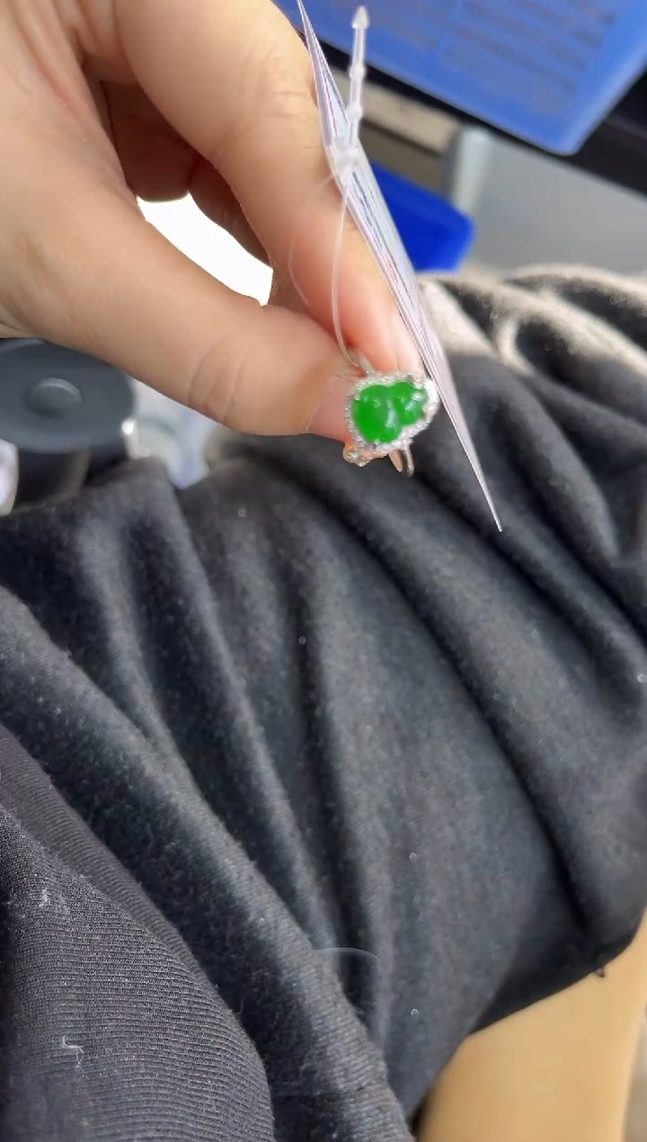 【闪购商品】翡翠戒指银S925镶嵌0381147035