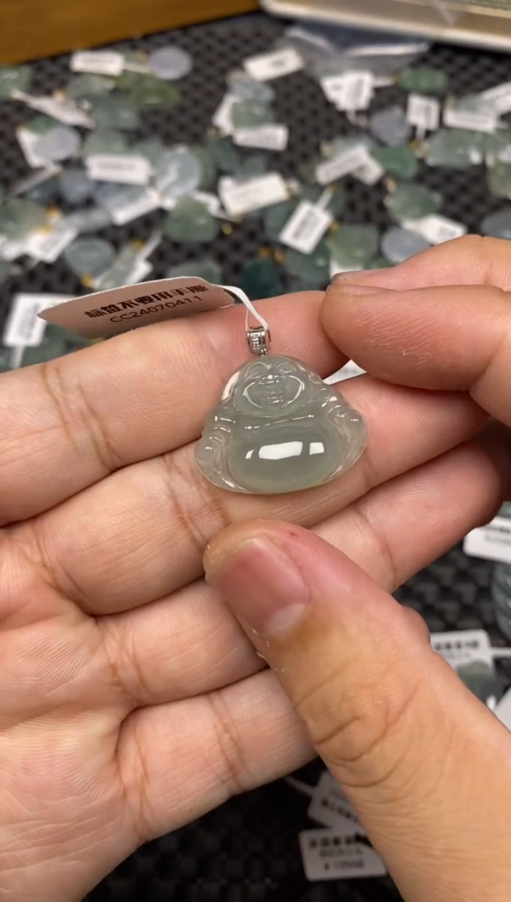 【闪购商品】翡翠吊坠(不含链)18K金镶嵌53226