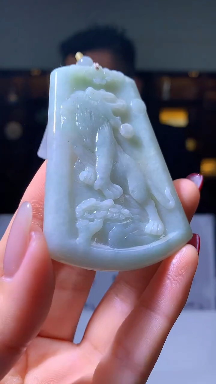 【闪购商品】定制翡翠未镶嵌1057hm-毛货挂件18