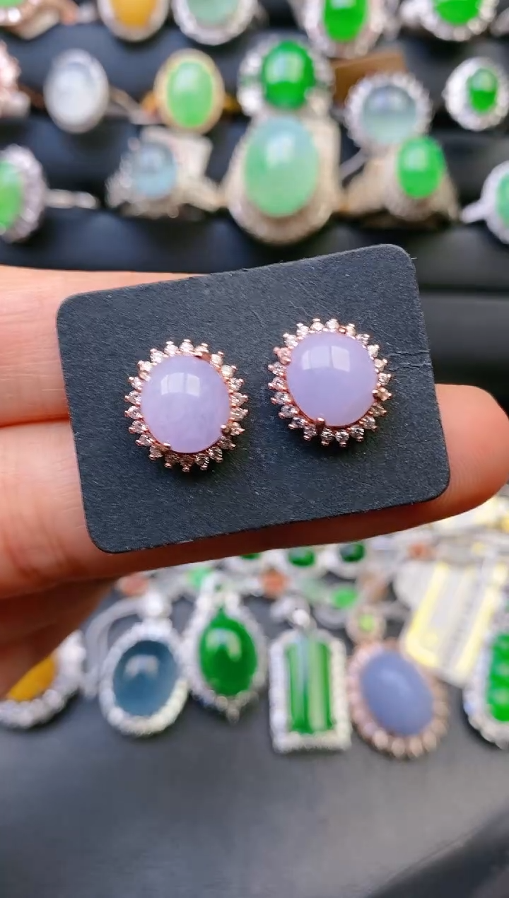 【闪购商品】翡翠戒指银S925镶嵌天然A货翡翠1