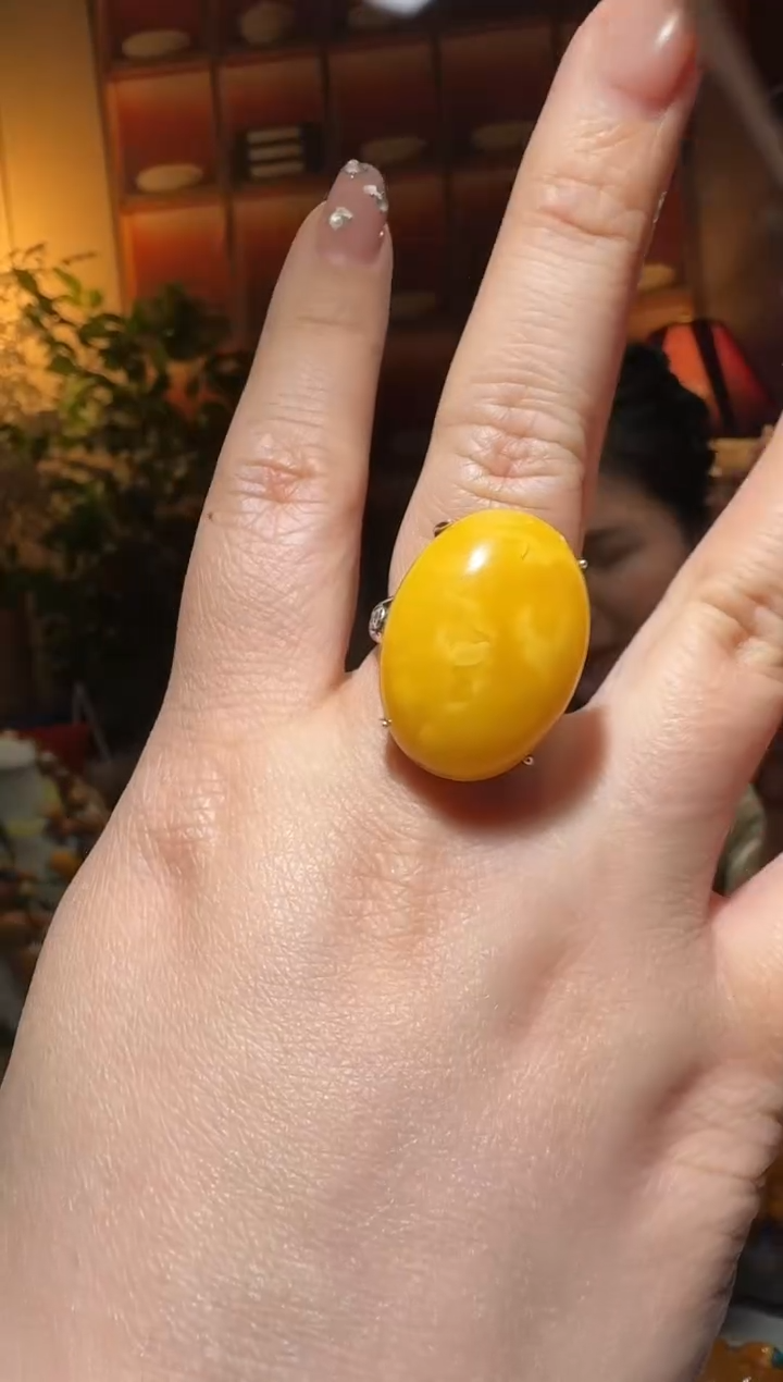 蜜蜡颈饰银S925镶嵌8621天然蜜蜡珠宝奇石全都保真