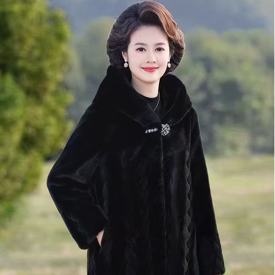 新款中长款麻花帽款时尚外套12-11-2