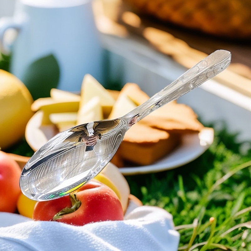 磨标大号不锈钢分餐勺发两支 长约25cm家用长柄大勺钢勺